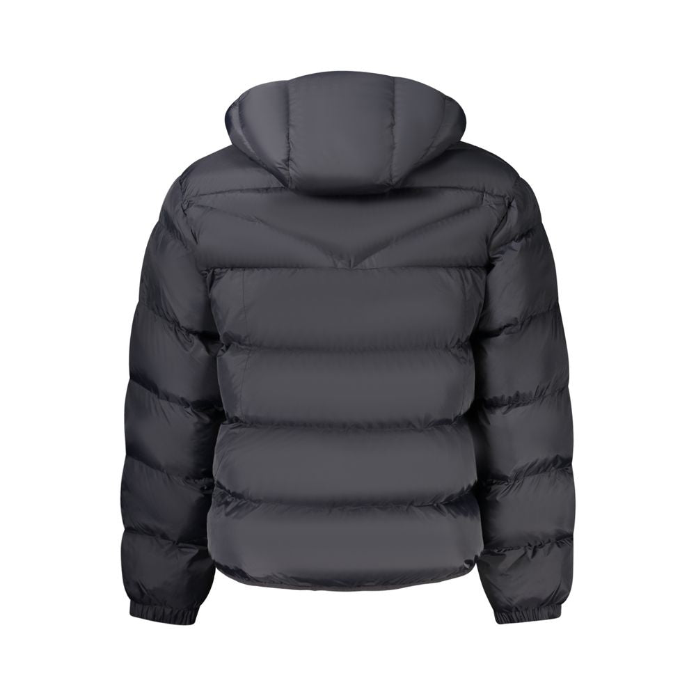 Schwarze Polyamid-Herrenjacke