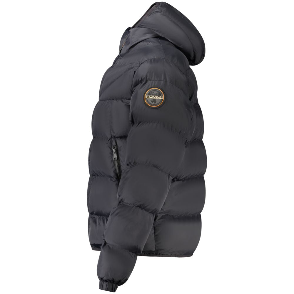 Schwarze Polyamid-Herrenjacke