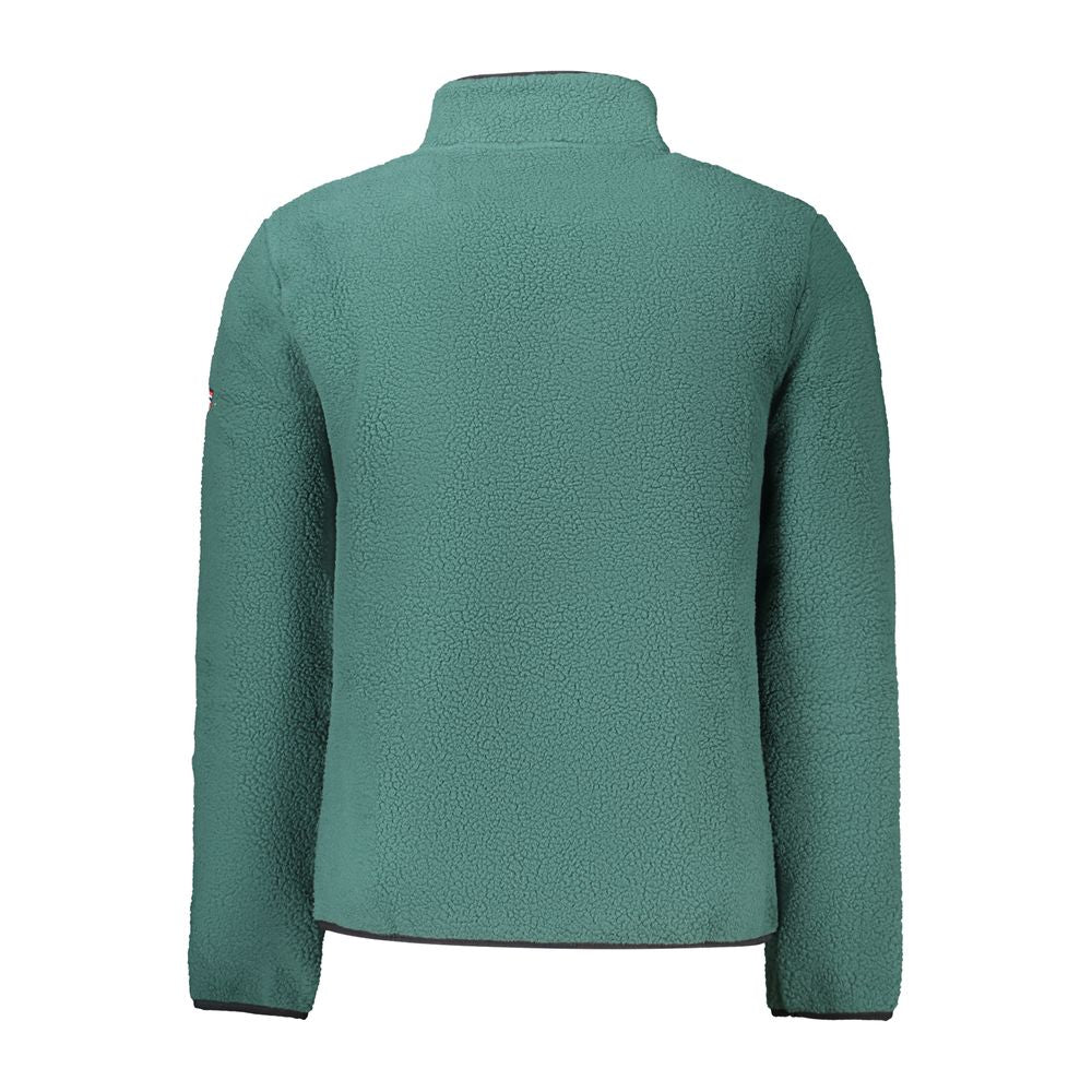 Green Polyester Men Sweatshirt