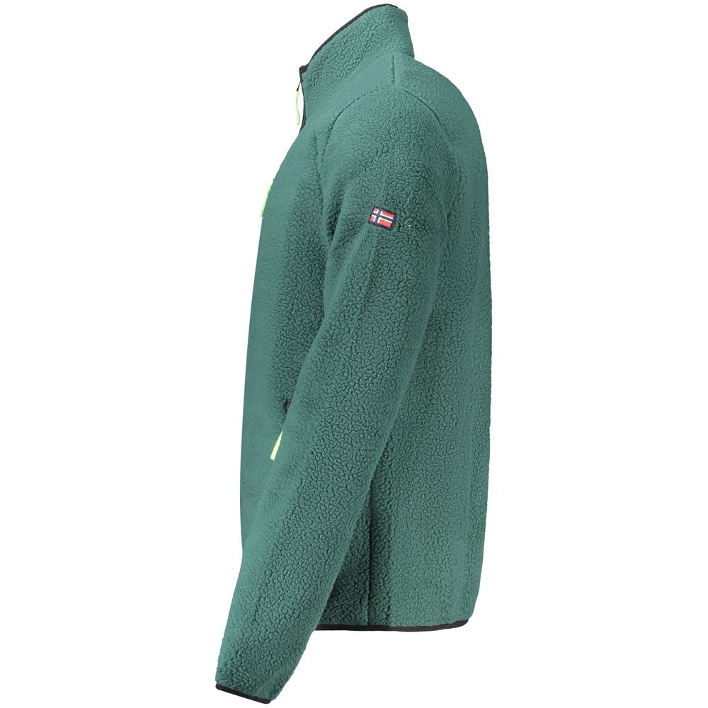 Green Polyester Men Sweatshirt