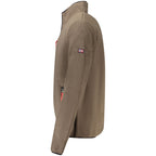 Marrone Polyester Men Sweatshirt