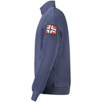 Blu Polyester Mens Sweatshirt