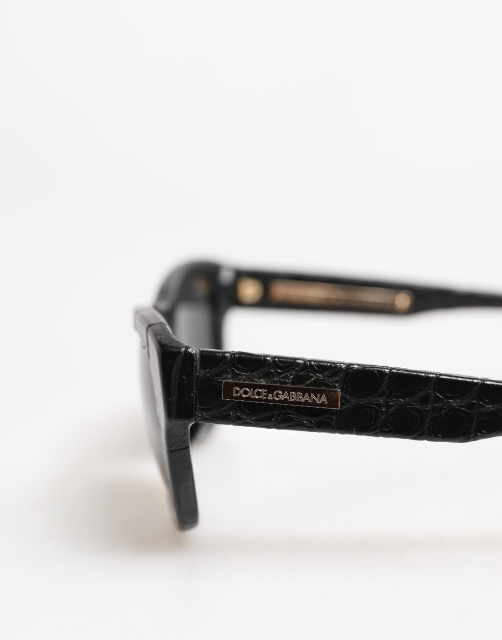 DG4177 Black Leather Frame Tinted Lens Sunglasses