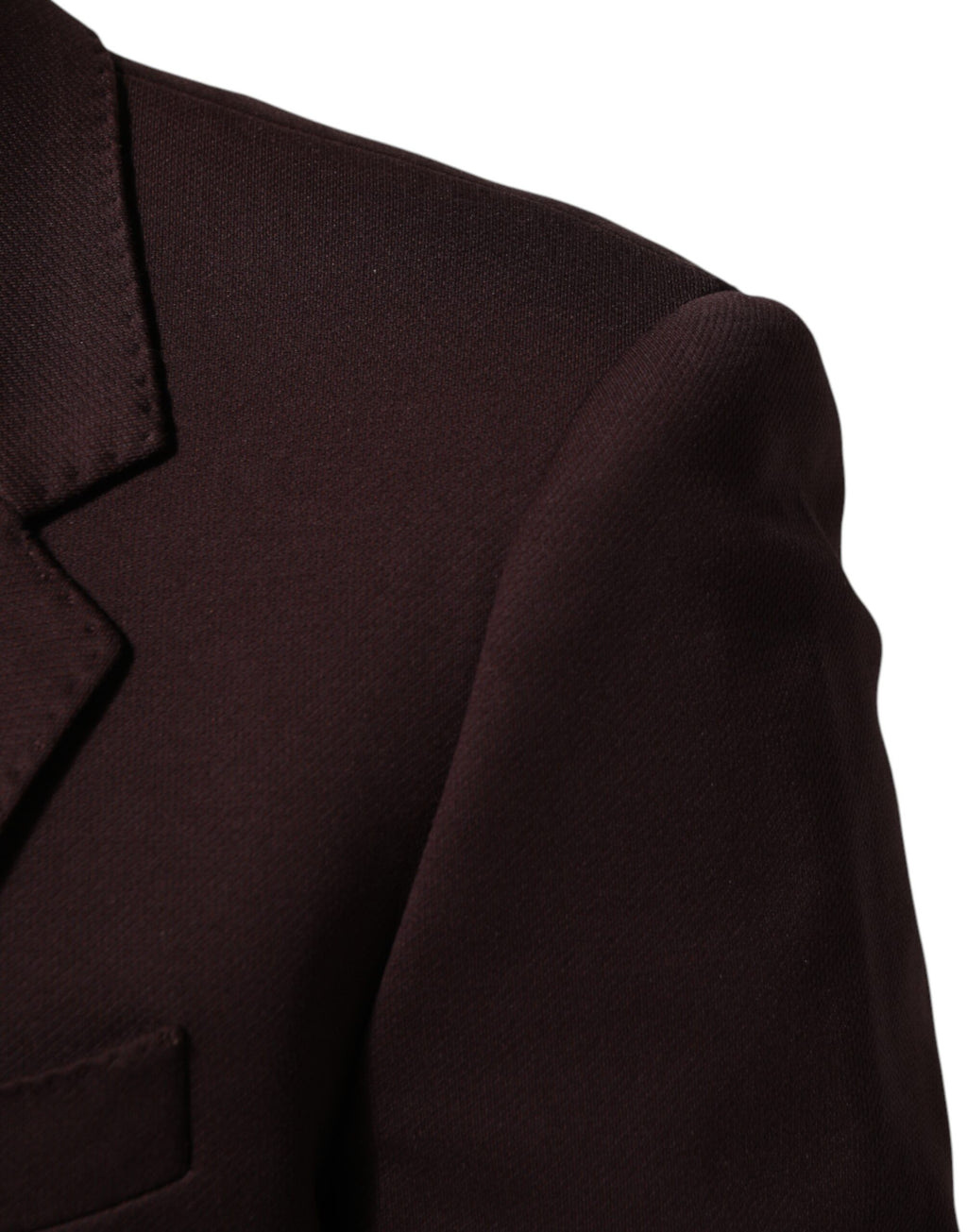 Maroon Baumwolle 2 Knöpfe Anzugjacke Sakko