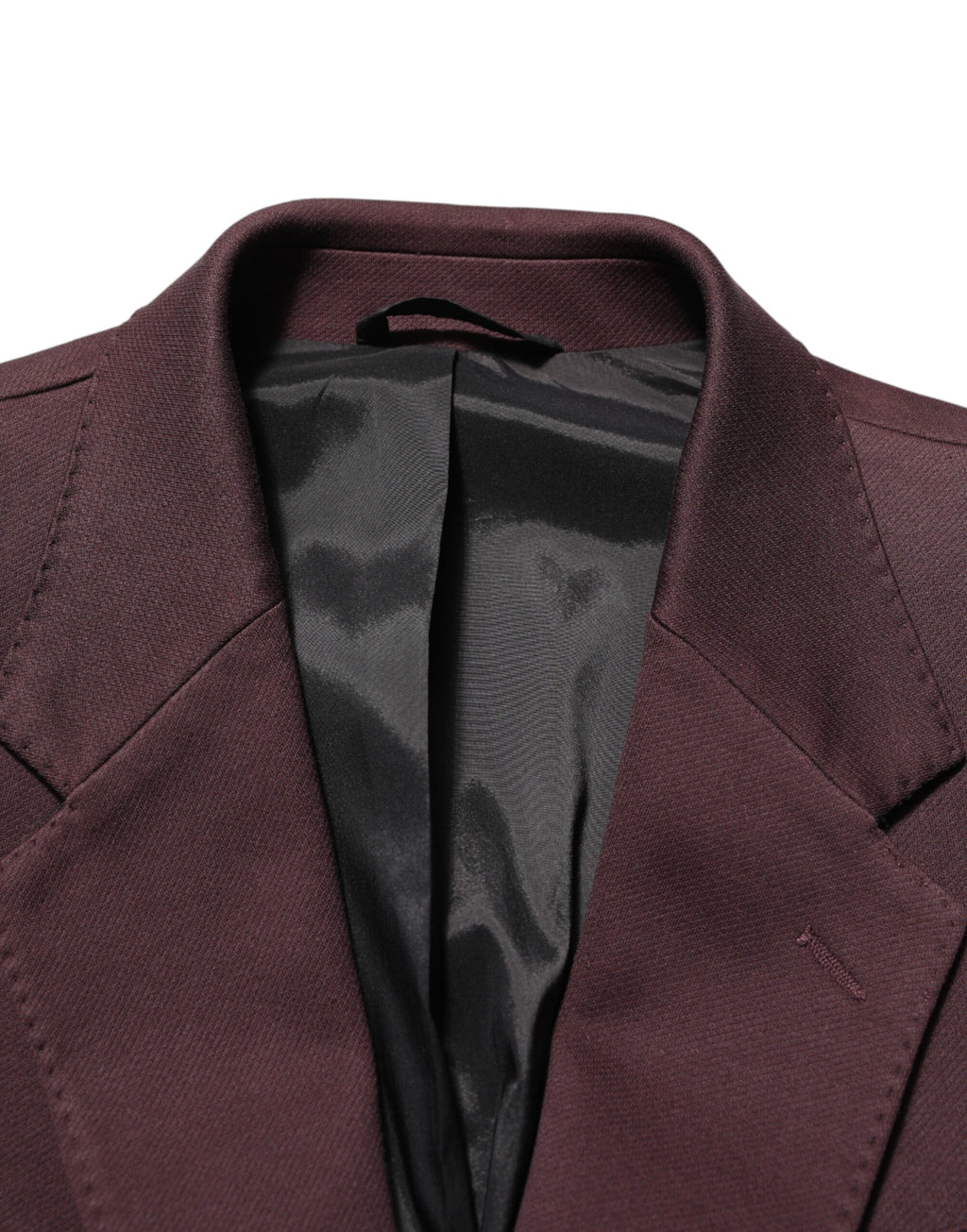 Maroon Baumwolle 2 Knöpfe Anzugjacke Sakko