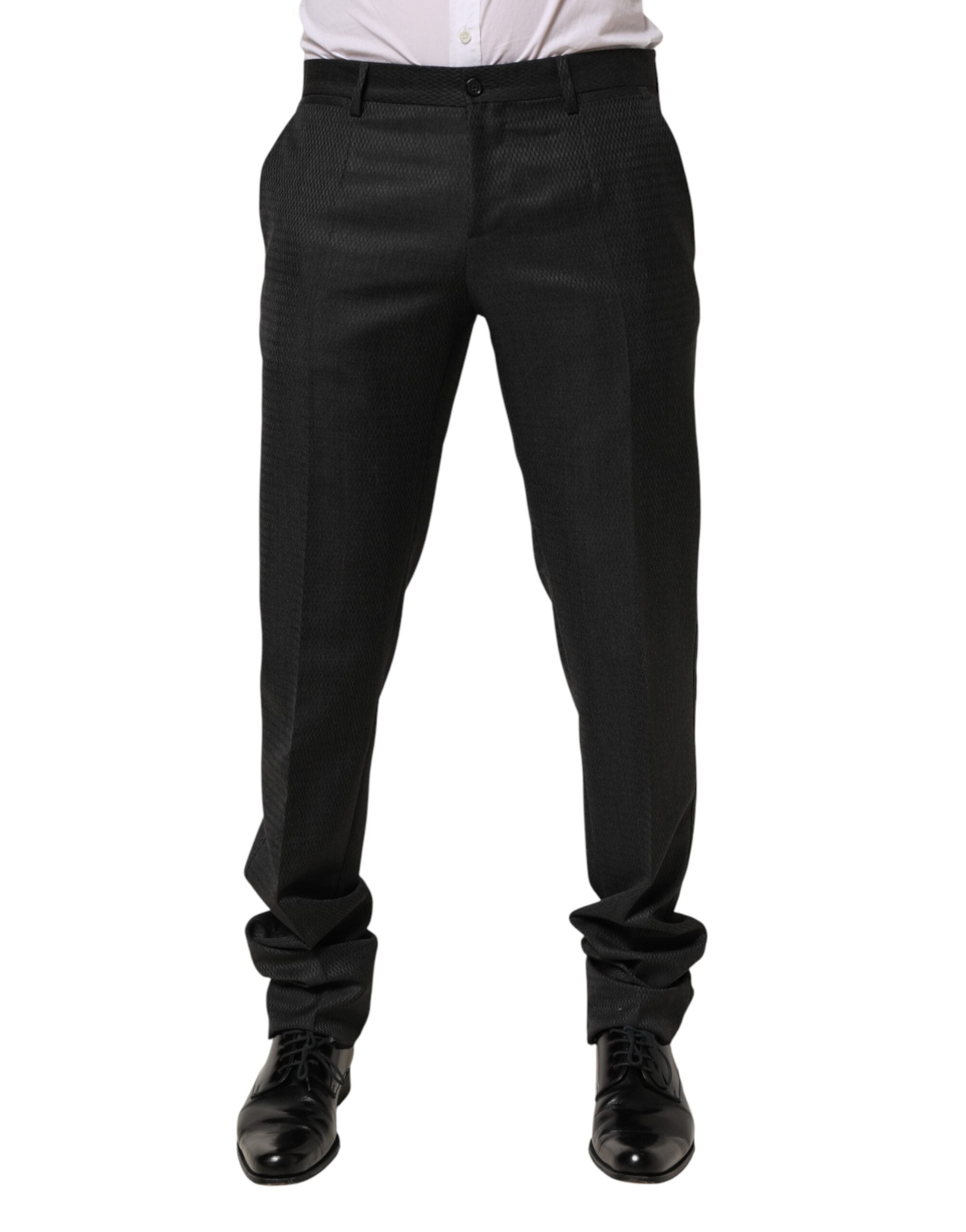 Hose aus schwarzer Wolle für Herren