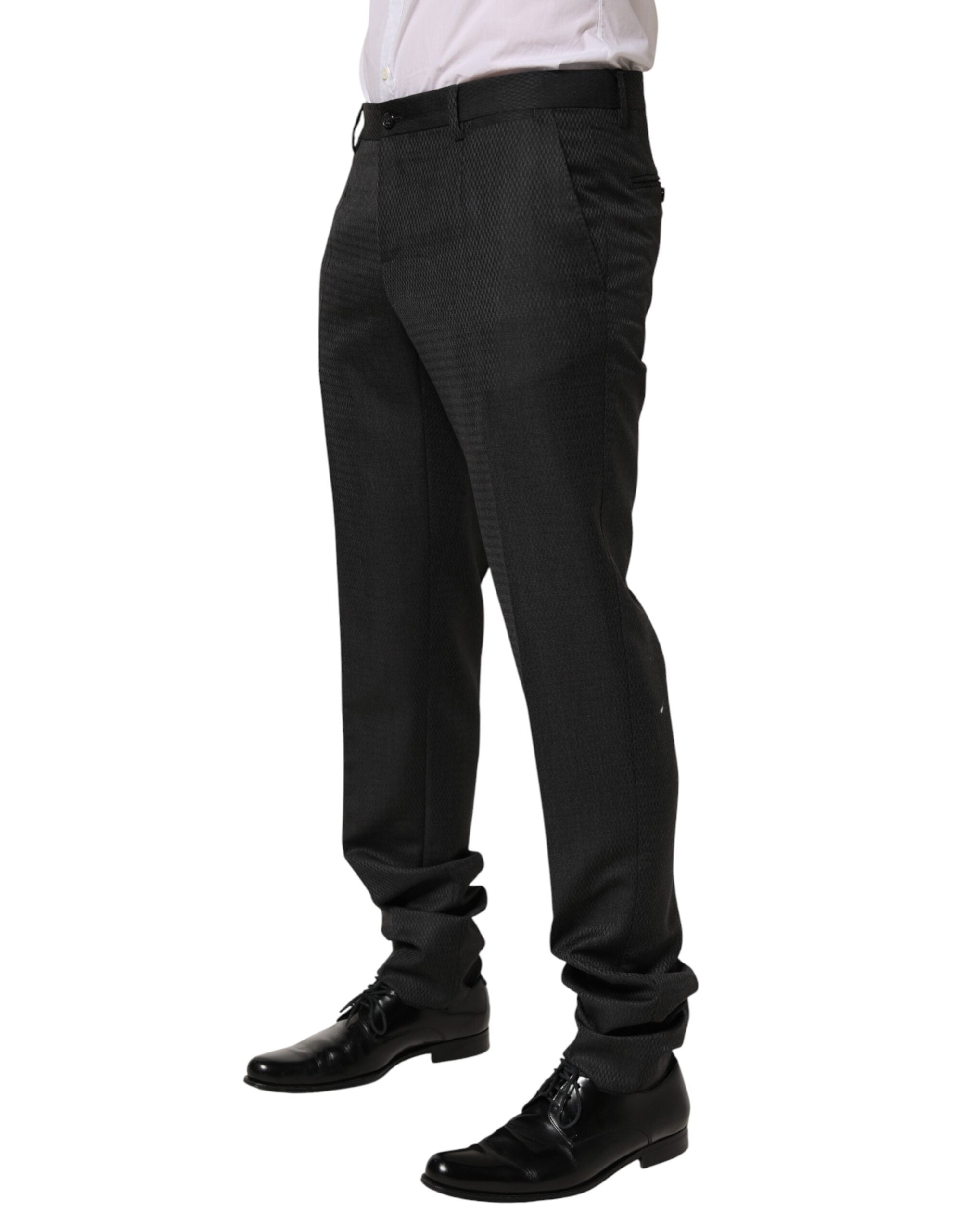 Hose aus schwarzer Wolle für Herren