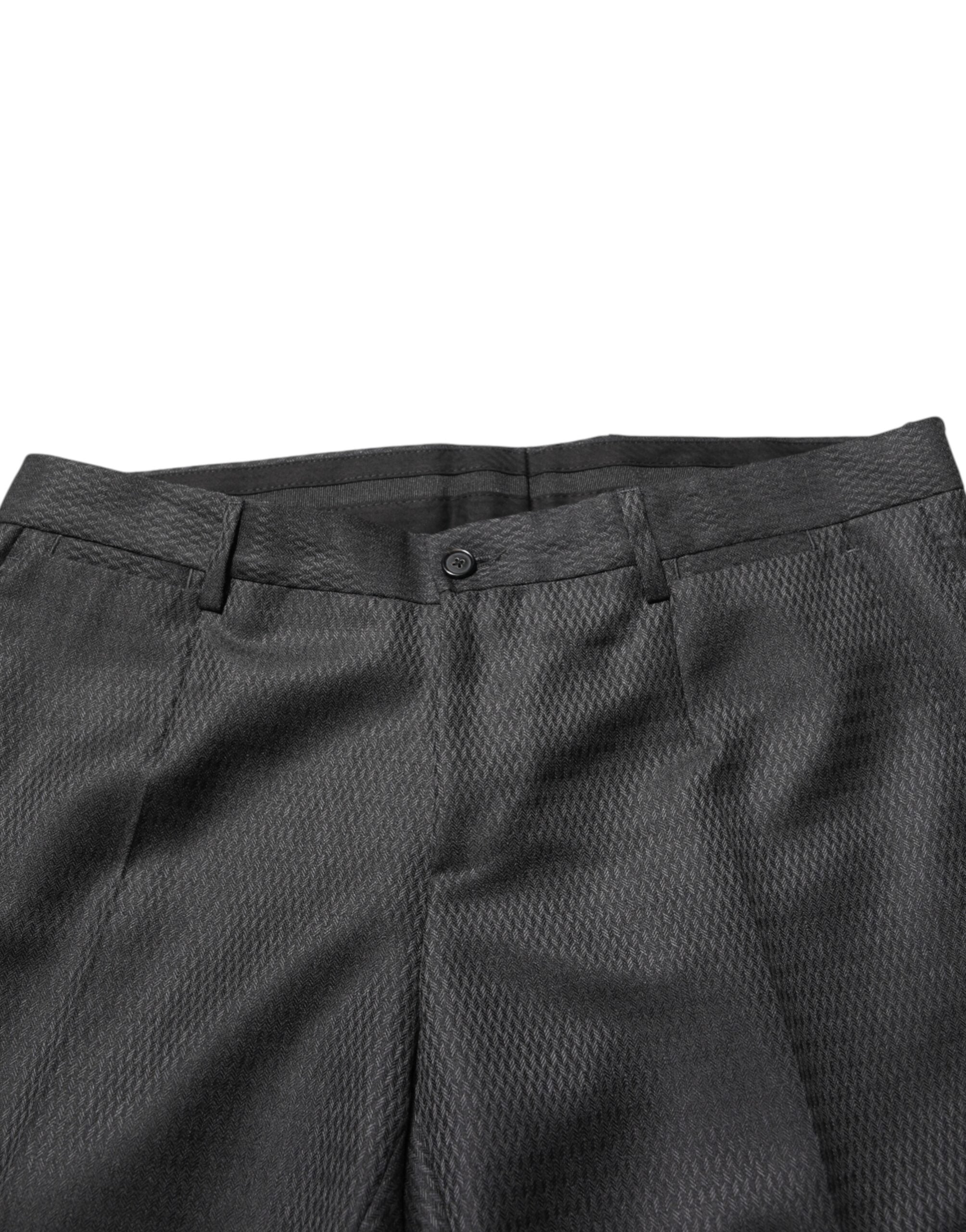 Hose aus schwarzer Wolle für Herren