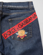 Blaue Skinny Jeans für Herren aus Baumwollstretch