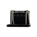 Black Polyurethane Women Shoulder Bag
