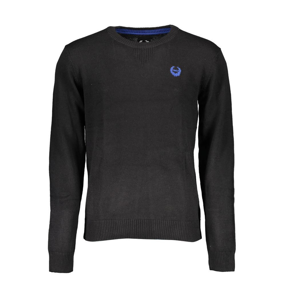 Black Cotton Men's Sweater
