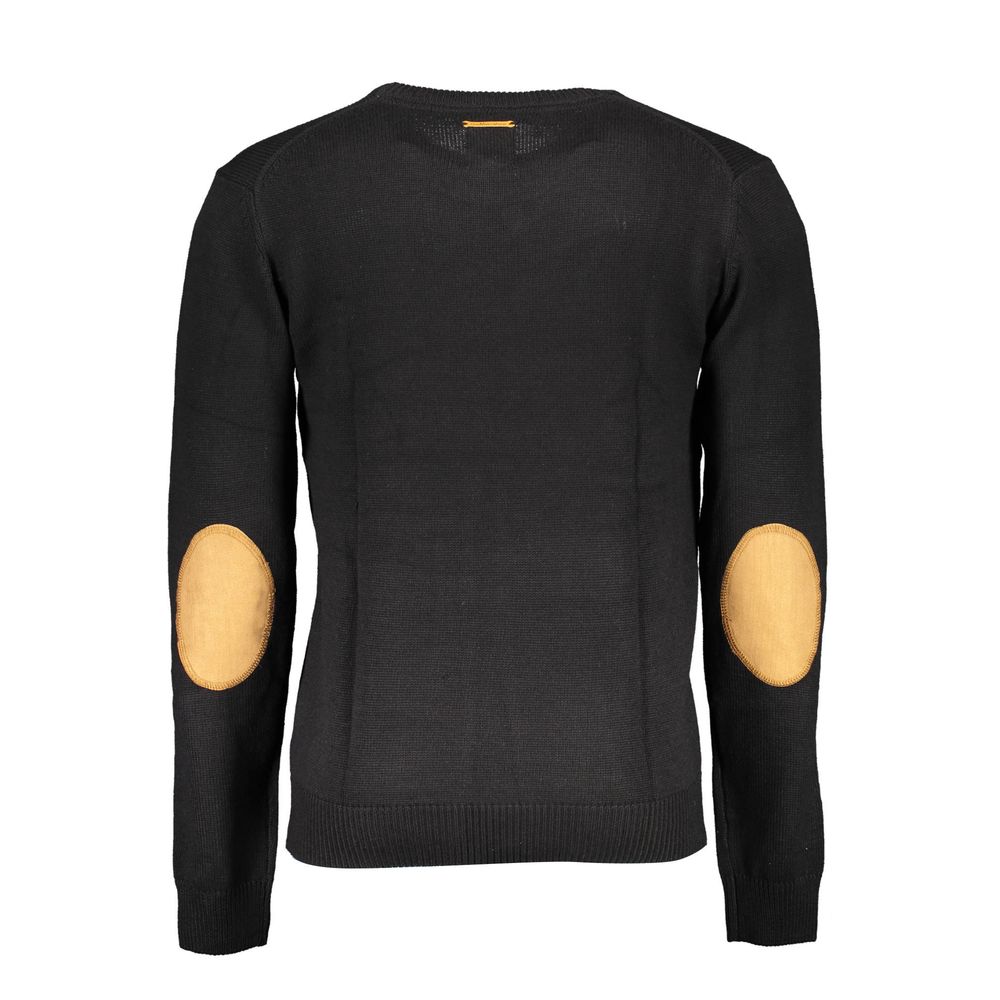 Black Cotton Men's Sweater