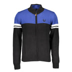 Herren-Cardigan aus schwarzer Baumwolle