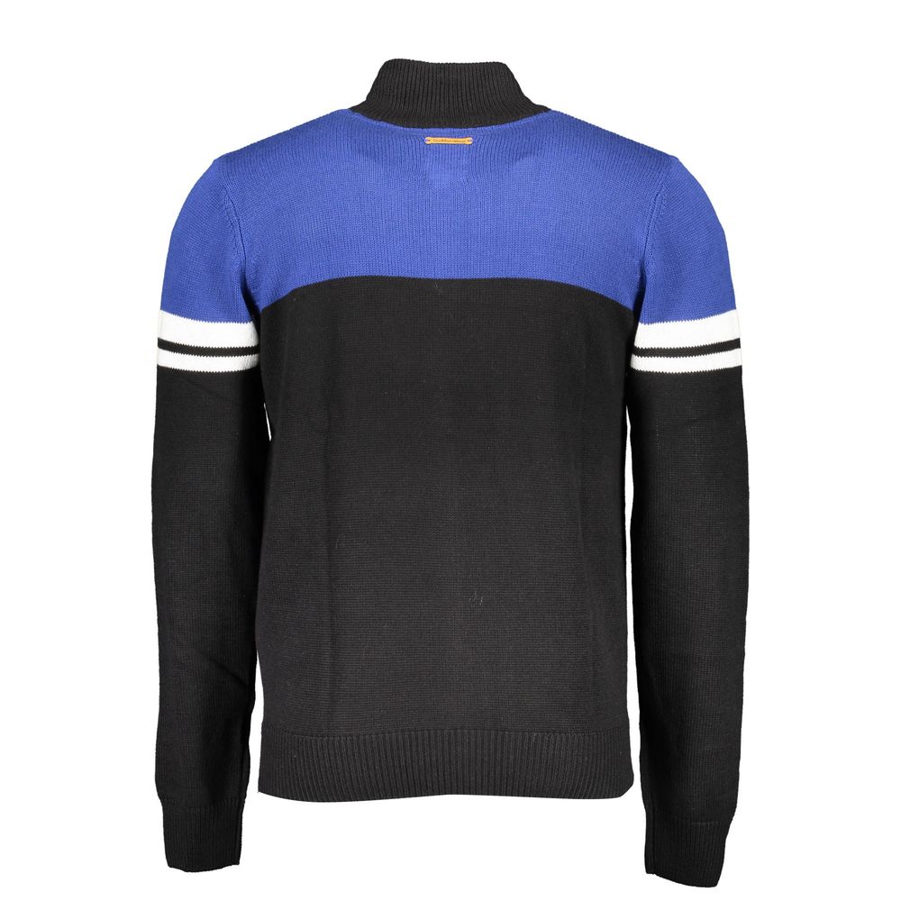 Herren-Cardigan aus schwarzer Baumwolle