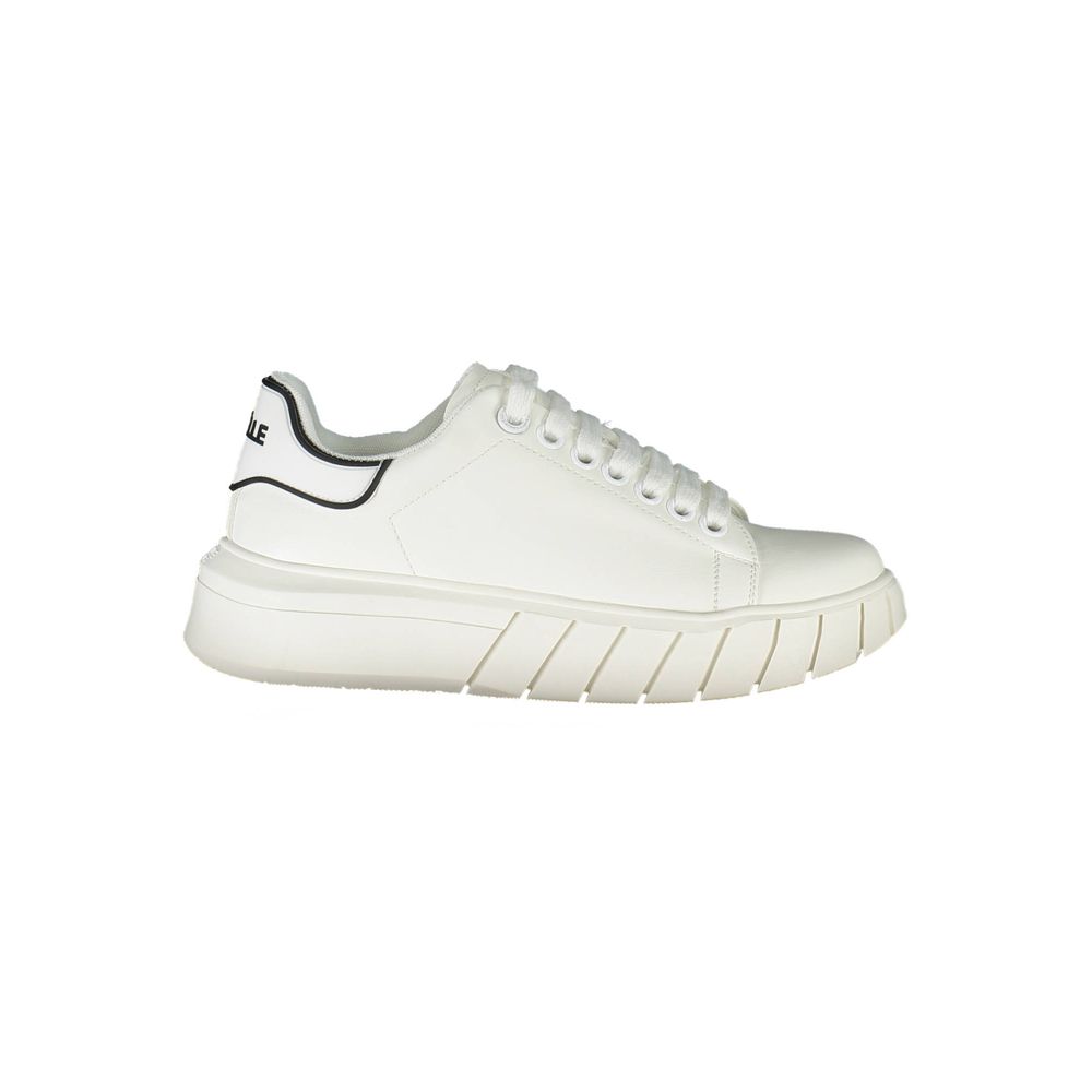 Weißer Polyurethan Damen Sneaker