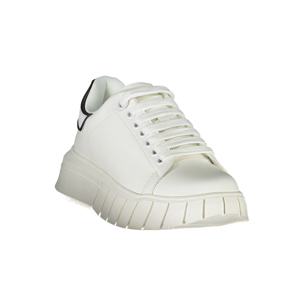 Weißer Polyurethan Damen Sneaker