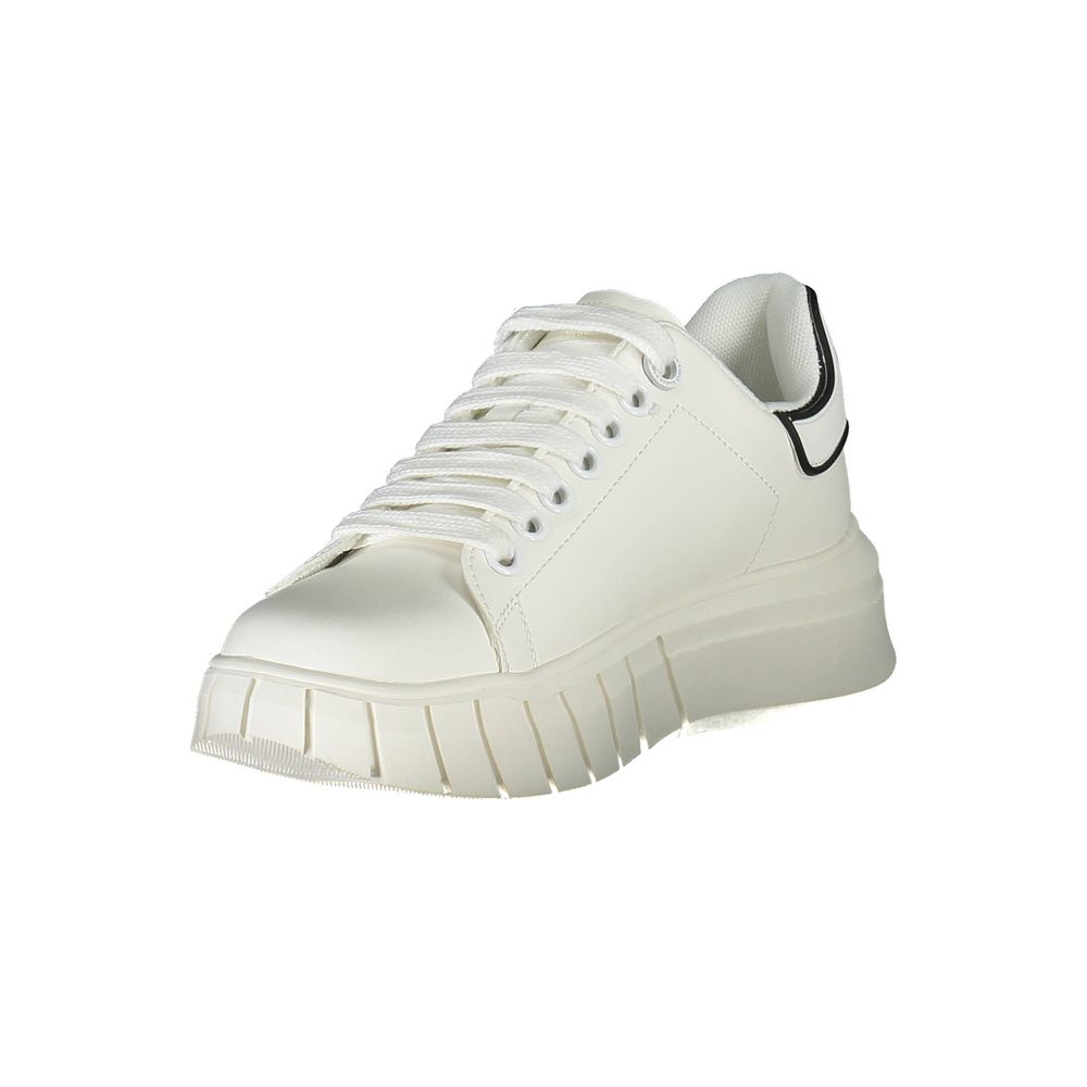 Weißer Polyurethan Damen Sneaker