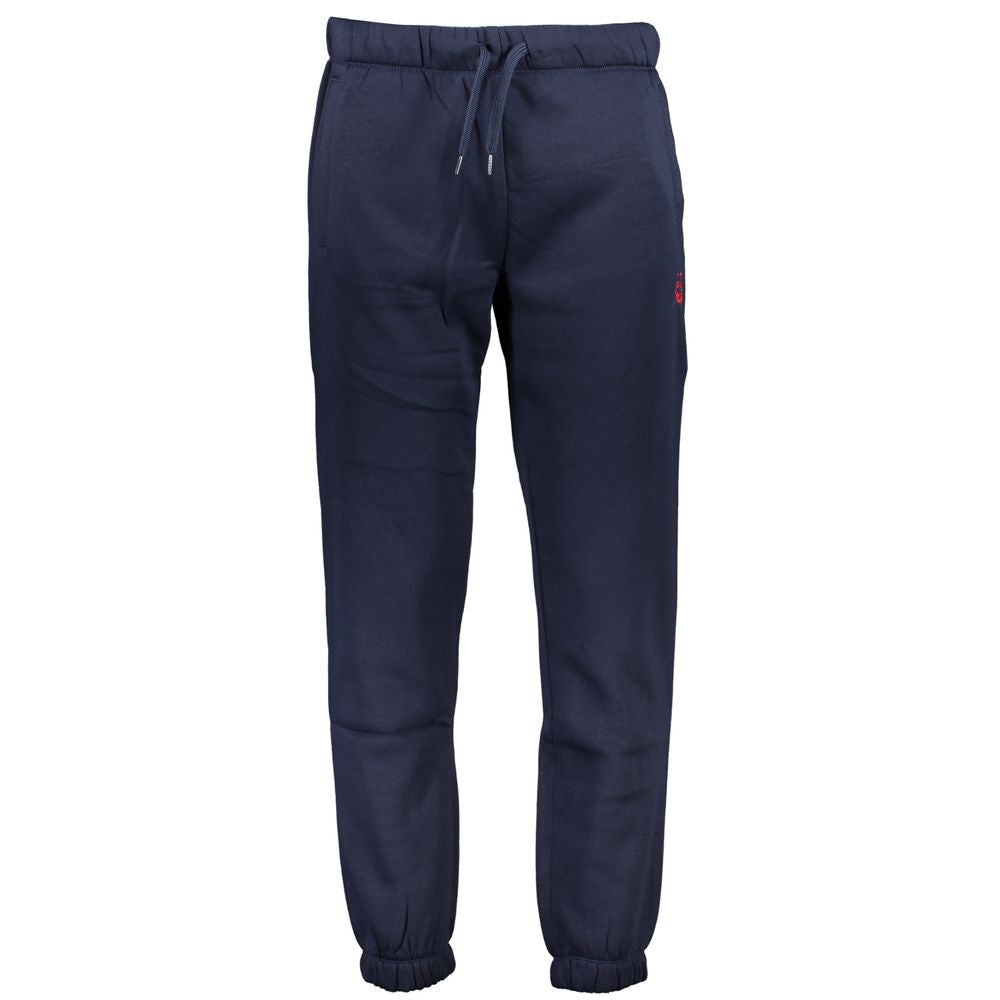 Blue Polyester Men's Sweatpant
