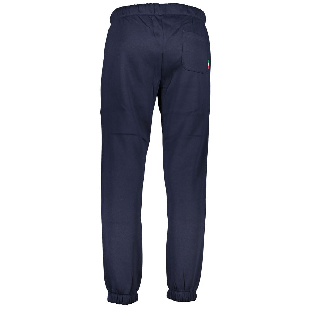 Blue Polyester Men's Sweatpant