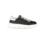 Black Polyurethane Men Sneaker