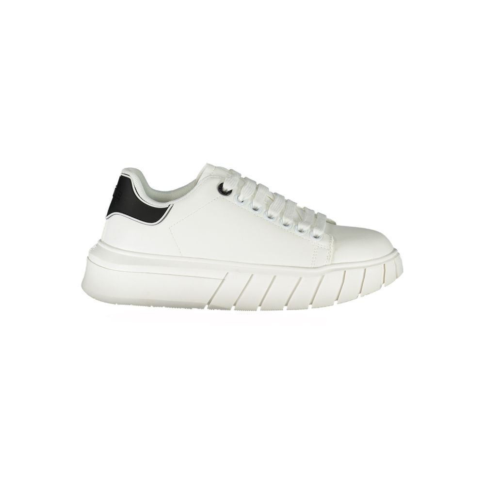 Weiße Damen-Sneaker aus Polyurethan