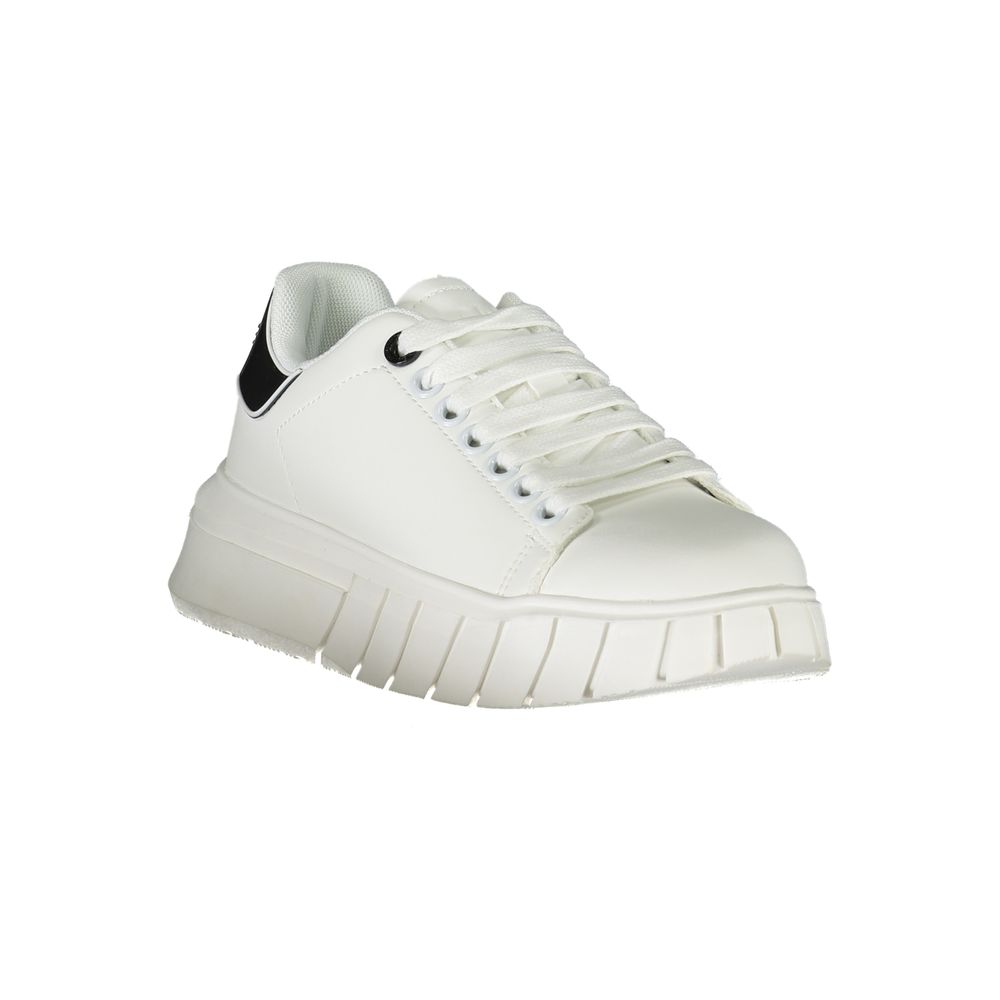 Weiße Damen-Sneaker aus Polyurethan