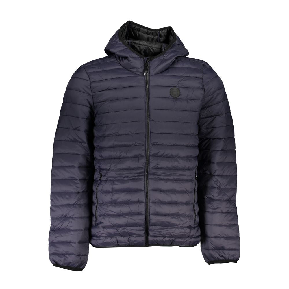 Blaue Polyamid Herrenjacke