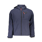 Blue Polyester Men's Jacket