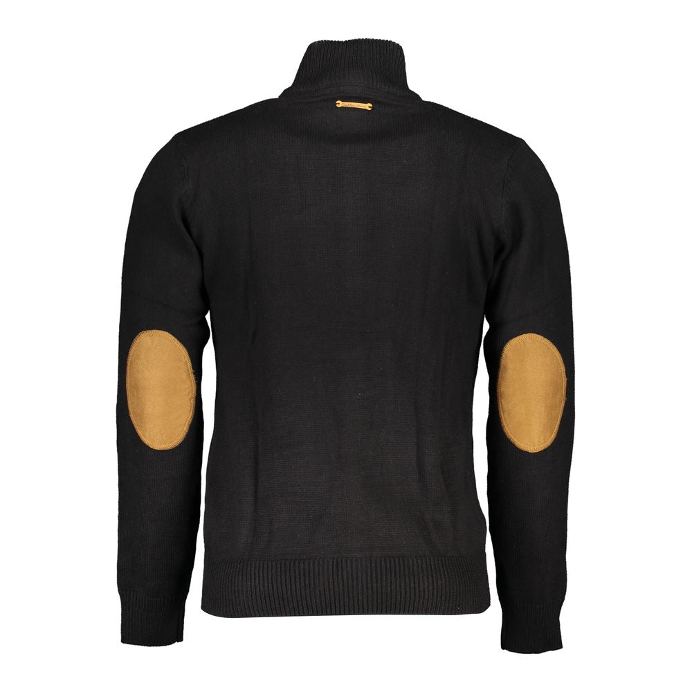 Black Cotton Men's Cardigan