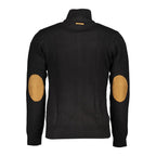 Black Cotton Men's Cardigan
