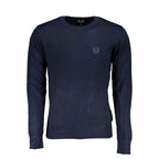 Herrenpullover aus blauer Viskose