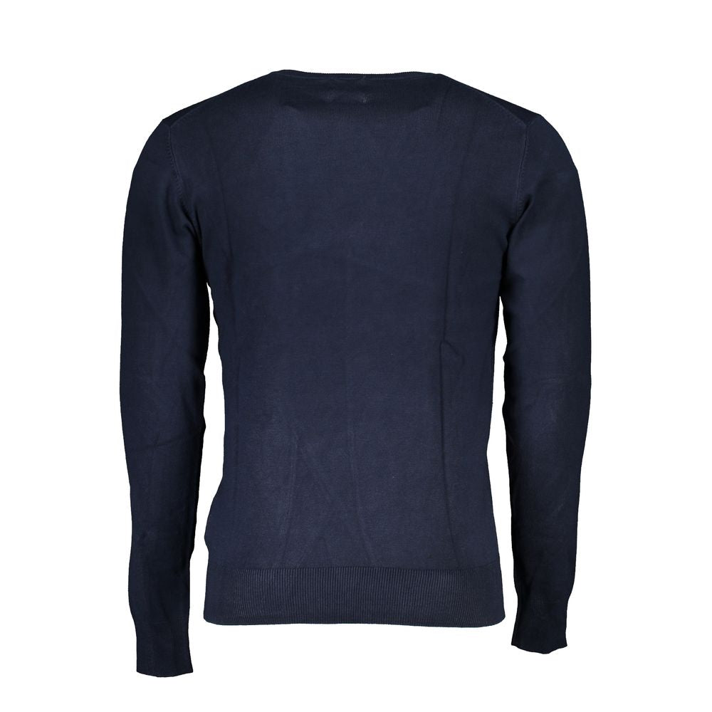 Herrenpullover aus blauer Viskose