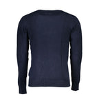 Herrenpullover aus blauer Viskose