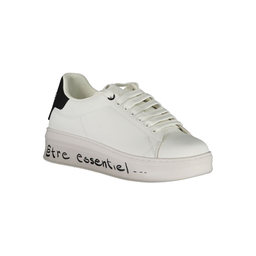 "Bianco Polyurethane Women Sneaker"