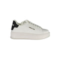 Weiße Polyurethan Damen-Sneaker