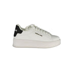 Weiße Polyurethan Damen-Sneaker
