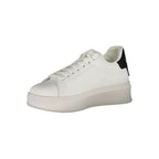 Weiße Polyurethan Damen-Sneaker