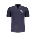 Men's Blue Cotton Polo Shirt