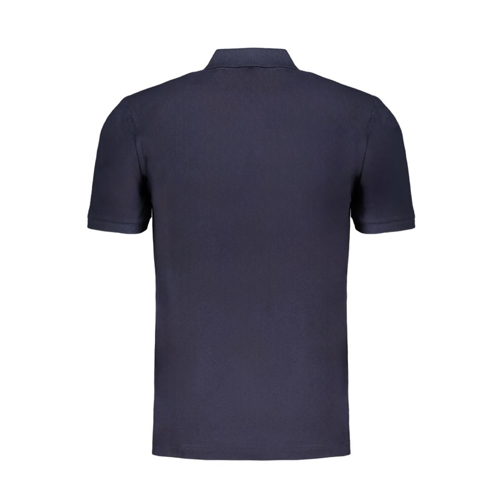 Men's Blue Cotton Polo Shirt