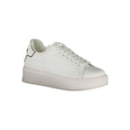 Weiß Polyurethan Damen Sneaker