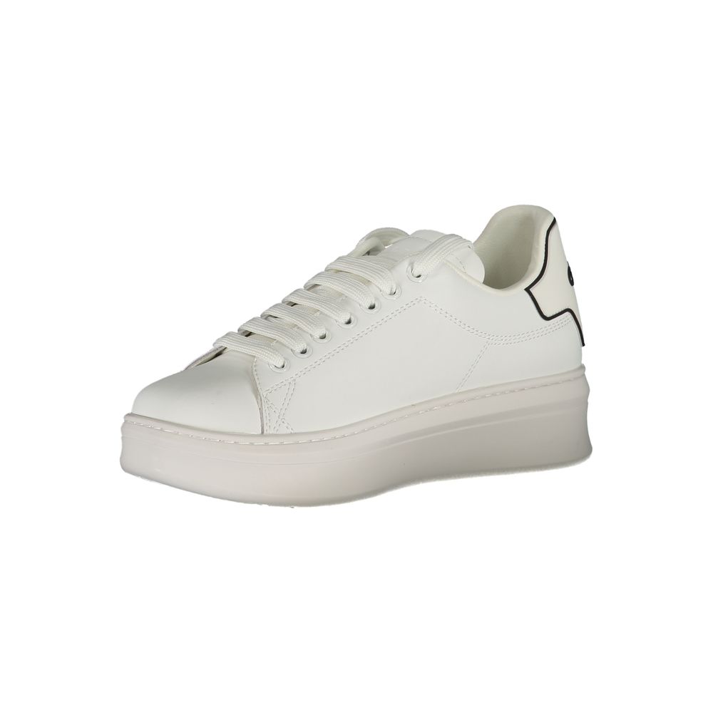 Weiß Polyurethan Damen Sneaker