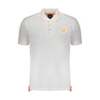 White Cotton Men Polo Shirt