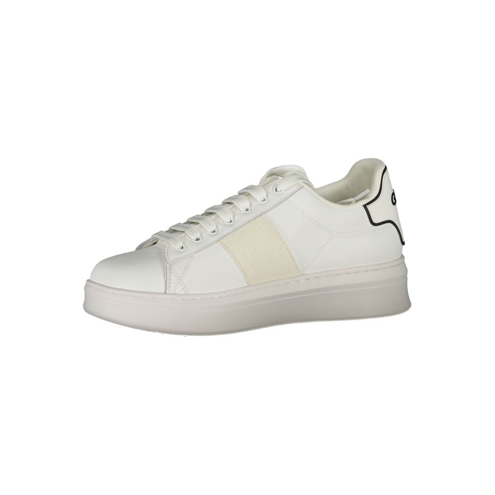 White Polyurethane Men's Sneaker