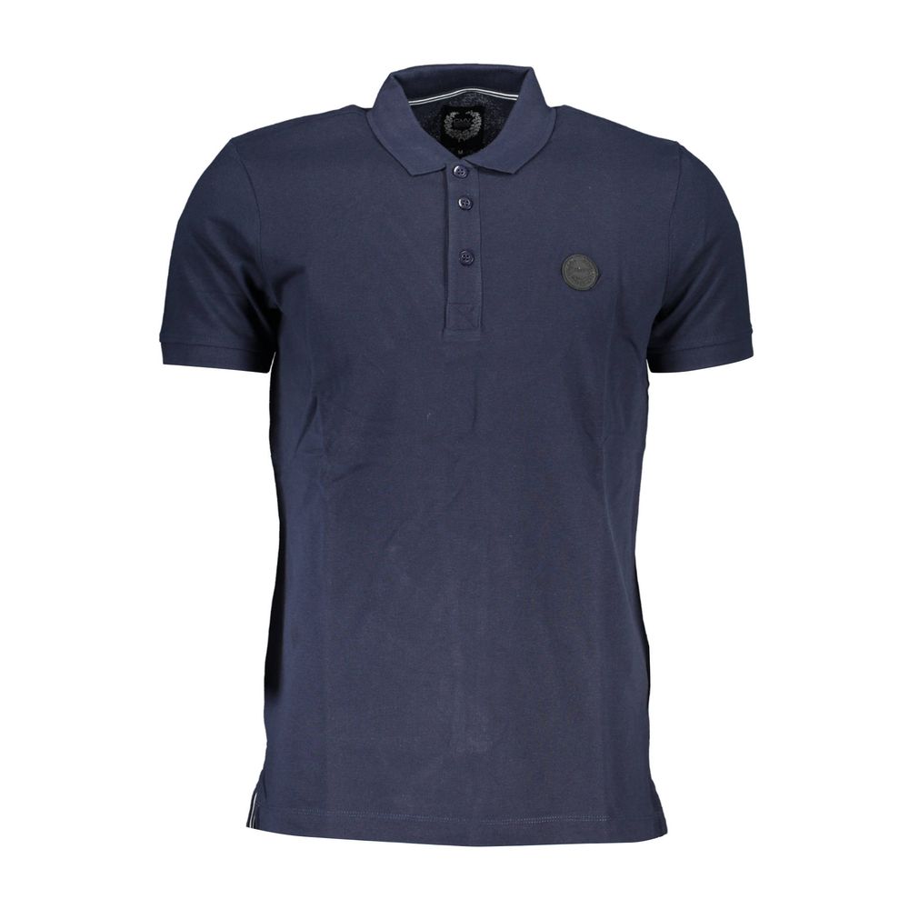 Men's Blue Cotton Polo Shirt