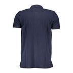 Men's Blue Cotton Polo Shirt