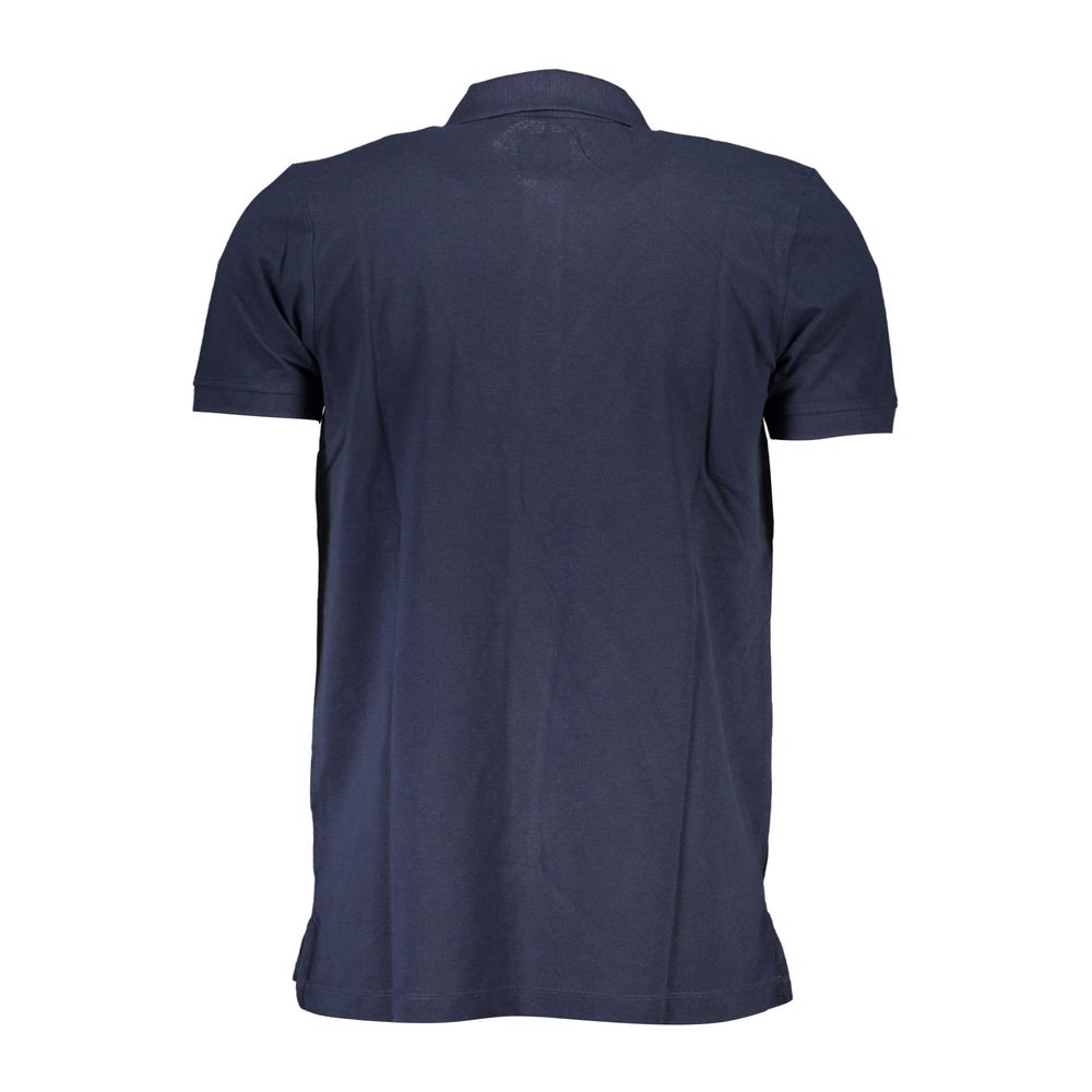 Men's Blue Cotton Polo Shirt