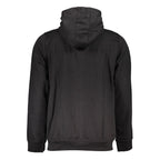 Black Cotton Men's Hooded Sweatshirt