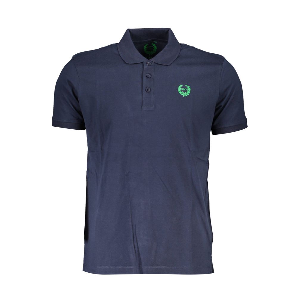 Polohemd für Herren aus blauer Baumwolle