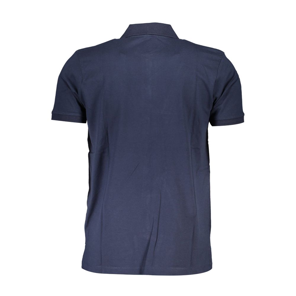 Polohemd für Herren aus blauer Baumwolle