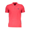 Red Cotton Men Polo Shirt
